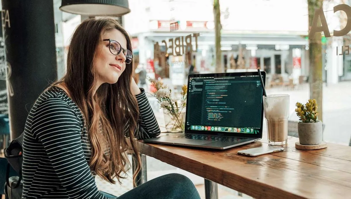 A creative person thinking about a project